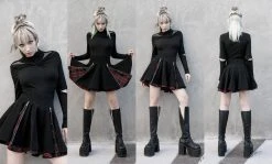 PUNK RAVE Defiance | PLEATED SKIRT -Punk Rave Store OPQ 948BQF BK RD 18 d986d105 c531 471b be9e 62f766162736 700x700