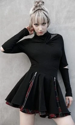 PUNK RAVE Defiance | PLEATED SKIRT -Punk Rave Store OPQ 948BQF BK RD 2 b619b05b e5ac 4c0e 99e4 b0ac97294fd5 700x700