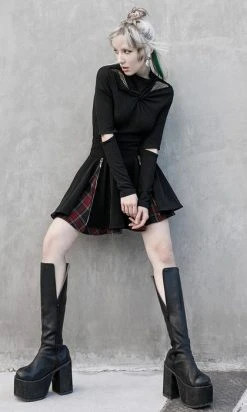 PUNK RAVE Defiance | PLEATED SKIRT -Punk Rave Store OPQ 948BQF BK RD 7 7fc99cac b903 46f9 84ee 2ab7a0c8229b 700x700