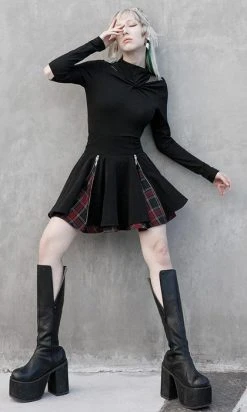 PUNK RAVE Defiance | PLEATED SKIRT -Punk Rave Store OPQ 948BQF BK RD 8 716388af 34c4 4a17 b6ad 4635ac1a1304 700x700