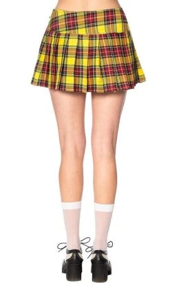 BANNED ALTERNATIVE Darkdoll [Yellow Tartan] | MINI SKIRT* -Punk Rave Store banned apparel yellow tartan mini skirt 3 1de5b2a5 2df5 4884 a3cb c9b9e636fb84 700x700