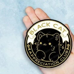 BRIGHT BAT DESIGNS Black Cat Appreciation Club | STICKER -Punk Rave Store bright bat designs black cat appreciation club sticker 2 44365298 3359 49be b05e ac5d8d838efb 700x700