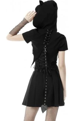 DARK IN LOVE Black Cat | CROPPED HOODIE -Punk Rave Store dark in love cool cat tail cape 4 6958b988 46be 4bdb a0a7 cf5c0a6ffaae 700x700