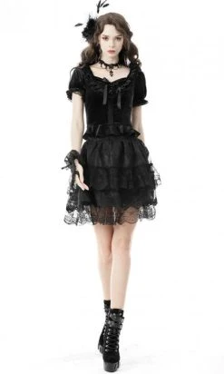 DARK IN LOVE Rosaline | VELVET TOP -Punk Rave Store dark in love gothic frilly velvet top 4 79d225aa 802b 499f 9b98 7ef9ba07b434 700x700