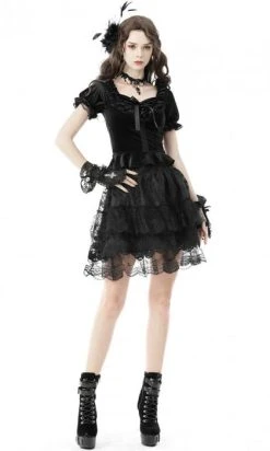 DARK IN LOVE Rosaline | VELVET TOP -Punk Rave Store dark in love gothic frilly velvet top 6 cef1e890 8a08 4e90 a962 04df2112846d 700x700