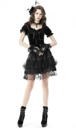 DARK IN LOVE Rosaline | VELVET TOP -Punk Rave Store dark in love gothic frilly velvet top 7 619773c9 3ec8 4c8d b19c 75d982ac49a5 700x700