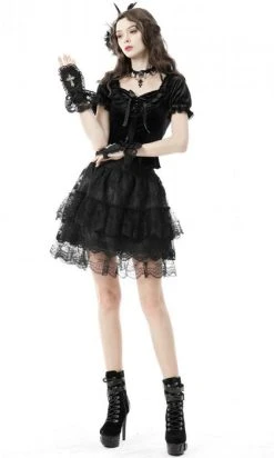 DARK IN LOVE Rosaline | VELVET TOP -Punk Rave Store dark in love gothic frilly velvet top 9 c9f4cdfc 2b5b 4669 a823 179bdc74ece2 700x700