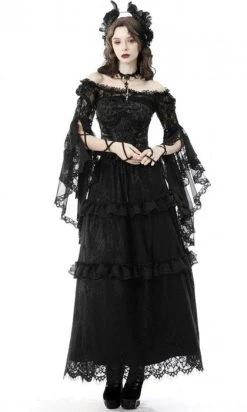 DARK IN LOVE Shadow Temptress | BELL SLEEVE TOP* -Punk Rave Store dark in love mesh bell lace cape 2 3288286e 6107 447e bf1e aa198513f3a4 700x700