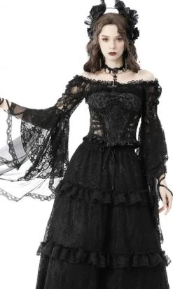 DARK IN LOVE Shadow Temptress | BELL SLEEVE TOP* -Punk Rave Store dark in love mesh bell lace cape 4 8604fbd1 5116 4625 8cea 7e4ebde978f8 700x700