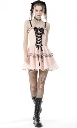 DARK IN LOVE Moon Dolly [Pink] | CORSET DRESS* -Punk Rave Store dark in love pink doll moon strap dress 2 4f292842 7006 40ba b59a 7f7794dc3bee 700x700