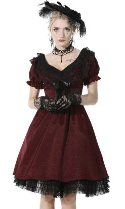 DARK IN LOVE Victoria [Red] | RUFFLE DRESS*