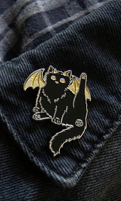 ECTOGASM Pentacle Butthole Black Cat | ENAMEL PIN 3 ECTOGASM Pentacle Butthole Black Cat | ENAMEL PIN