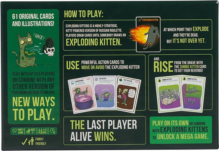 EXPLODING KITTENS Zombie Kittens | PARTY GAME 5 EXPLODING KITTENS Zombie Kittens | PARTY GAME - Image 3