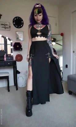 FOREST INK M-Line | BUCKLE SKIRT^ -Punk Rave Store forest ink m line buckle skirt 2 de643026 f205 43af b605 aeae741662dd 700x700