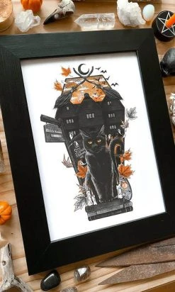 GHOSTS OF OCTOBER The Black Cat [A4] | PRINT -Punk Rave Store ghosts of october the black cat a4 print 3 8f3c1d31 df48 4bfb 8927 46041f7be164 700x700