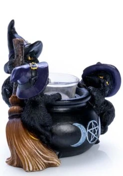 HOMEWARES Black Cat Cauldron | TEA LIGHT HOLDER -Punk Rave Store homewares black cat cauldron tea light holder 2 970c63fa 4ee2 4eb9 8714 c64cff1407e5 700x700
