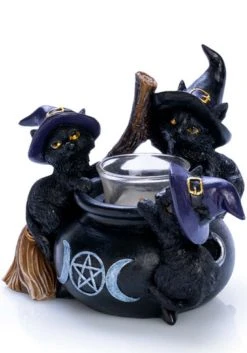 HOMEWARES Black Cat Cauldron | TEA LIGHT HOLDER -Punk Rave Store homewares black cat cauldron tea light holder 3 0464e0d2 5147 4aad ab69 d497171043b8 700x700