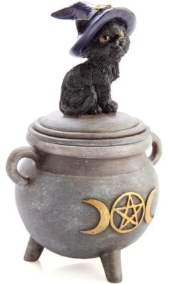 HOMEWARES Black Cat | CAULDRON TRINKET BOX -Punk Rave Store homewares black cat cauldron trinket box 2 ef467faf ab44 455b af01 c8735ae068fe 700x700