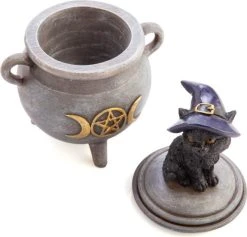 HOMEWARES Black Cat | CAULDRON TRINKET BOX -Punk Rave Store homewares black cat cauldron trinket box 5 8babeebf 54ad 482d a91b 22c2a04669ef 700x700