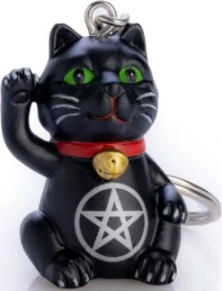 HOMEWARES Black Cat Pentacle | KEYCHAIN -Punk Rave Store homewares black cat pentacle keychain 3 1b26049b c309 4e60 94d0 5e41cb886628 700x700