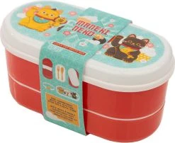 HOMEWARES Maneki Neko Lucky Cat | BENTO LUNCH BOX [with Fork & Spoon] -Punk Rave Store homewares maneki neko lucky cat bento lunch box with fork spoon 9 0b043eaf 34be 48b5 ac6a 4302769bc77a 700x700