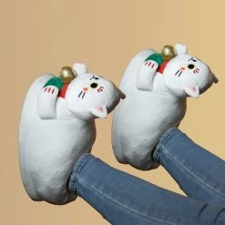 HOMEWARES Maneki Neko Lucky Cat | SLIPPERS* -Punk Rave Store homewares maneki neko lucky cat slippers 2 ae3c7f35 4381 4675 ab73 4b99354eb747 700x700