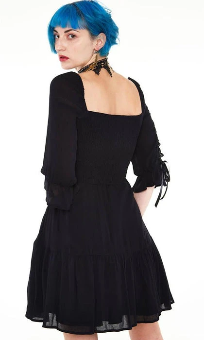 JAWBREAKER Smocked Satin Ribbon | FLARE DRESS** 5 JAWBREAKER Smocked Satin Ribbon | FLARE DRESS** - Image 3