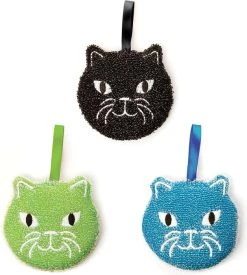 KIKKERLAND Kitty | SCRUB SPONGE SET -Punk Rave Store kikkerland cat sponges set 5 f41426f7 8d79 4725 bb48 e92baa36bbce 700x700