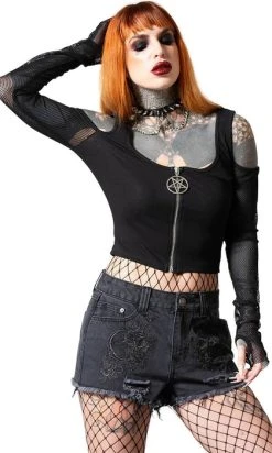 KILLSTAR Alchemille | DENIM SHORTS* -Punk Rave Store killstar alchemille denim shorts 1 05c60969 f74e 4fa0 8e8d e0bc7f1edadd 700x700