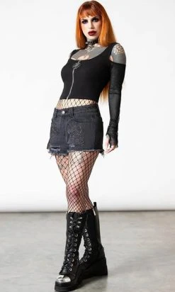 KILLSTAR Alchemille | DENIM SHORTS* -Punk Rave Store killstar alchemille denim shorts 3 3f9f2391 abec 4270 b372 66ec00a9a175 700x700