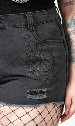 KILLSTAR Alchemille | DENIM SHORTS* -Punk Rave Store killstar alchemille denim shorts 6 adba4ca9 25c2 4e9a 8ed5 71d19082c83a 700x700