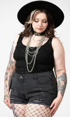 KILLSTAR Alchemille | DENIM SHORTS* -Punk Rave Store killstar alchemille denim shorts 8 8cbf97bf 63ed 4a67 93be f532e8cc4712 700x700