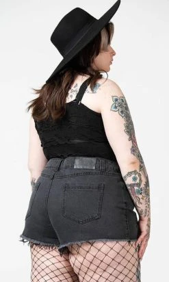 KILLSTAR Alchemille | DENIM SHORTS* -Punk Rave Store killstar alchemille denim shorts 9 e602c5db 3e97 493a 9d3e 2b4e406e04ef 700x700