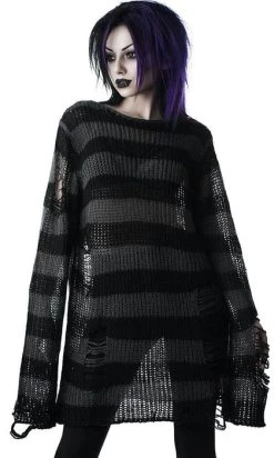 KILLSTAR Ash Distress | KNIT SWEATER