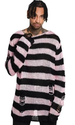 KILLSTAR Bad Blossoms | KNIT SWEATER* -Punk Rave Store killstar courtney distress knit sweater 4 897e8fb3 bd94 491c 8680 cb45858eca8c 700x700