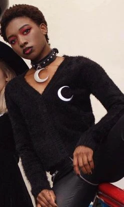 KILLSTAR Crescent | KNIT CARDIGAN^ -Punk Rave Store killstar crescent knit cardigan 2 7490f39f d1d1 4a53 9ca7 56819b00153d 700x700