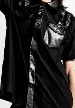 KILLSTAR Daze [Black] | BUTTON-UP SHIRT** -Punk Rave Store killstar daze black button up shirt 2 4a447235 4908 444e a4b3 1ea0a6be2ad7 700x700