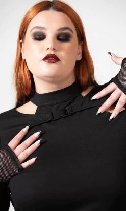 KILLSTAR Lazer Beam | FISHNET SLEEVE TOP* -Punk Rave Store killstar lazer beam fishnet sleeve top 6 ad53e6ea fd36 4686 be86 dd420cb51530 700x700