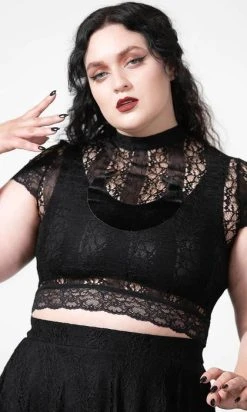 KILLSTAR Moon Rays | LACE CROP TOP -Punk Rave Store killstar moon rays lace crop top 2 78bd3dd2 17a6 49da bfeb 130a0bc2e354 700x700