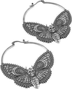 KILLSTAR Night Flutter | HOOP EARRINGS -Punk Rave Store killstar night flutter hoop earrings 1 700x700