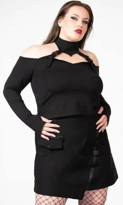 KILLSTAR Oralia | COLD SHOULDER TOP* -Punk Rave Store killstar oralia cold shoulder top 6 a4c03bf8 514c 4f70 9787 fa1e7b9185db 700x700