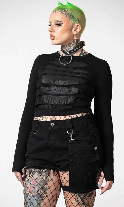 KILLSTAR Sirena | SLASHED LONG SLEEVE TOP** 6 KILLSTAR Sirena | SLASHED LONG SLEEVE TOP** - Image 4