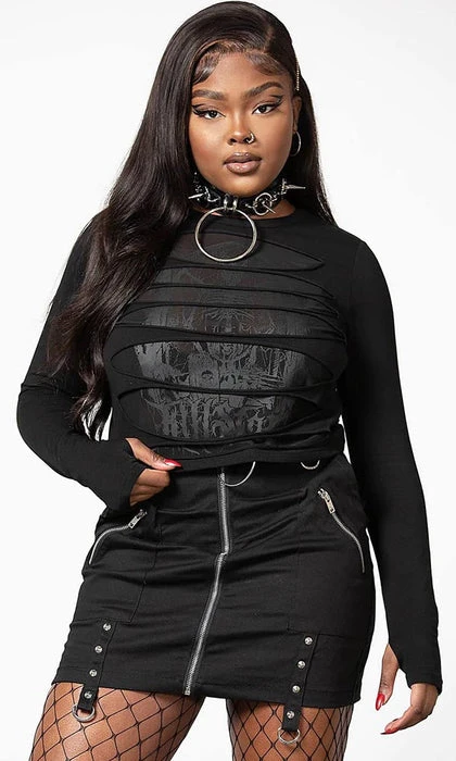 KILLSTAR Sirena | SLASHED LONG SLEEVE TOP** 4 KILLSTAR Sirena | SLASHED LONG SLEEVE TOP** - Image 2