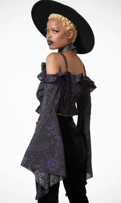 KILLSTAR Spirit Hand | CHIFFON TOP -Punk Rave Store killstar spirit hand chiffon top 3 bbe9f798 d343 4f35 a476 fe816583016e 700x700