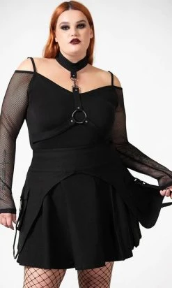 KILLSTAR Vanya | PLEATED MINI SKIRT -Punk Rave Store killstar vanya pleated mini skirt 8 b5aa4f6d b2f9 4a70 b43c 213c2a1ef13c 700x700