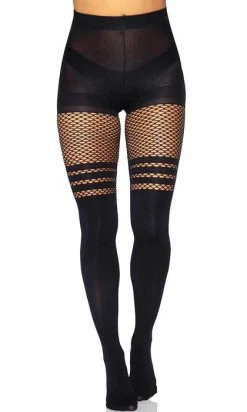 LEG AVENUE Ada Thigh High | FISHNET TIGHTS -Punk Rave Store leg avenue ada thigh high fishnet tights 4 700x700