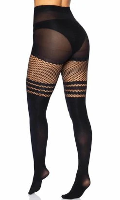 LEG AVENUE Ada Thigh High | FISHNET TIGHTS -Punk Rave Store leg avenue ada thigh high fishnet tights 5 700x700