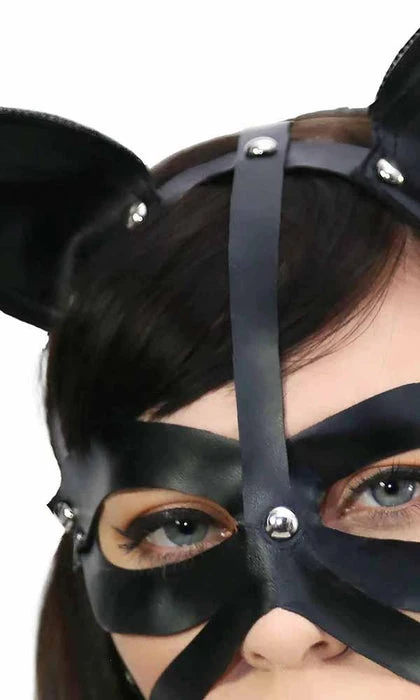 LEG AVENUE Wet Look Harness Cat | COSTUME MASK 5 LEG AVENUE Wet Look Harness Cat | COSTUME MASK - Image 3