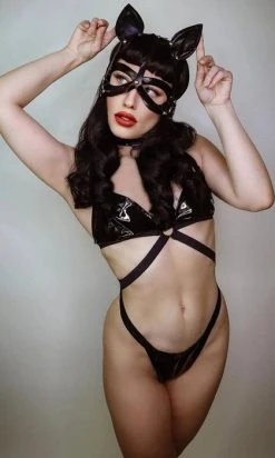 LEG AVENUE Wet Look Harness Cat | COSTUME MASK 6 LEG AVENUE Wet Look Harness Cat | COSTUME MASK -Punk Rave Store leg avenue wet look harness cat costume mask 3 700x700