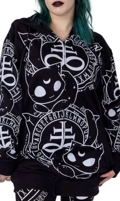 POIZEN INDUSTRIES Cat Craft [Black/White] | HOODIE -Punk Rave Store poizen industries cat craft black white hood 3 ca9ac261 1d2b 426e a6cf 7b33fc8625ca 700x700